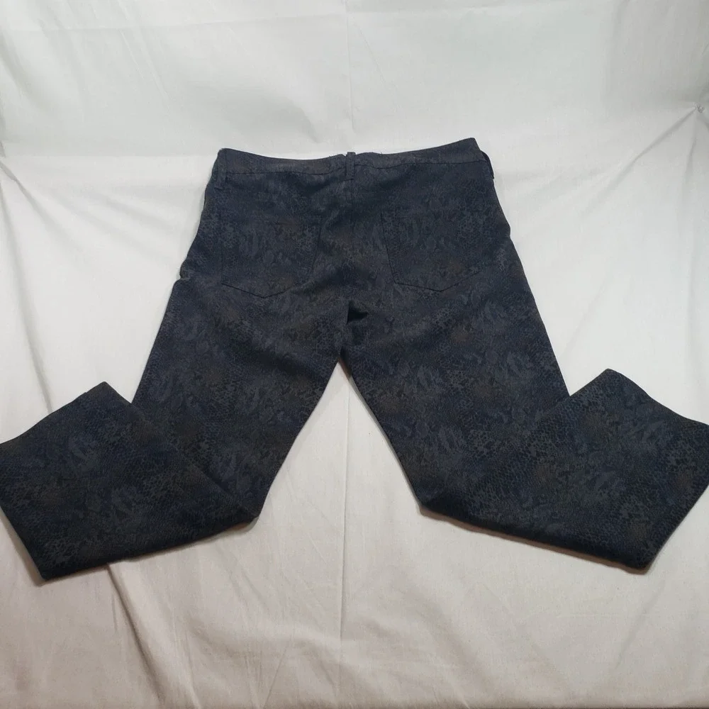 KUT from the Kloth Women Snakeskin Print Pants Size 12 Black Grey KP438MA4 - Picture 12 of 13